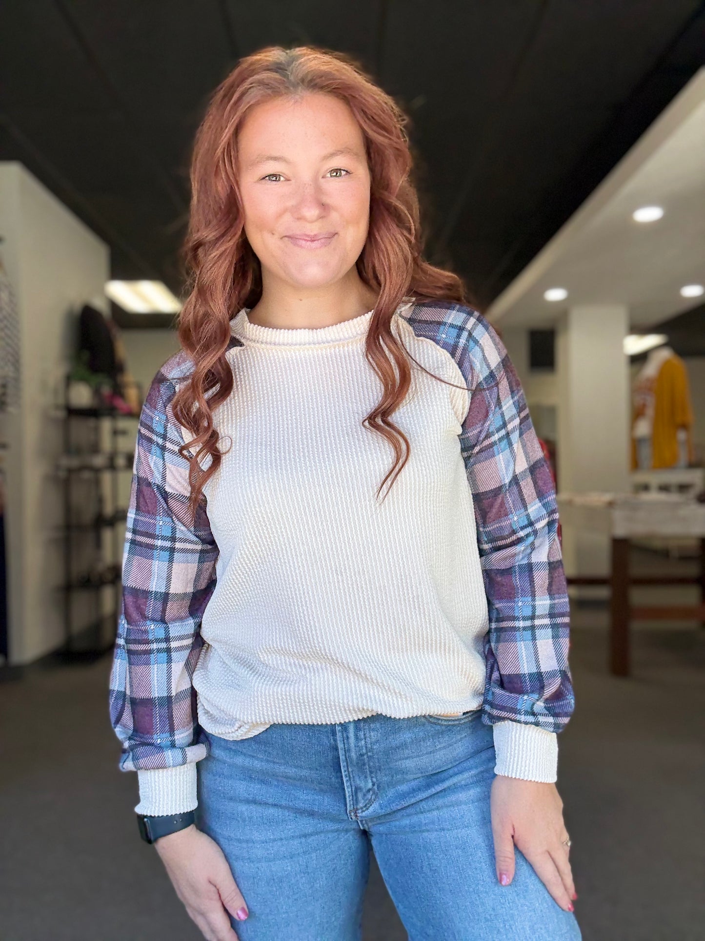 Flannel Blouse Long Sleeve