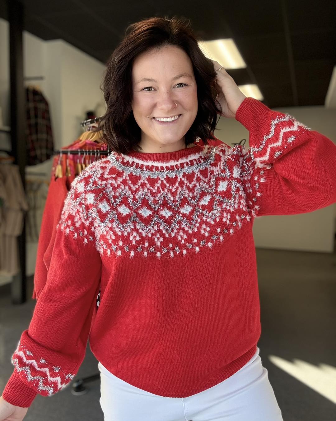 Glitter Yarn Sweater