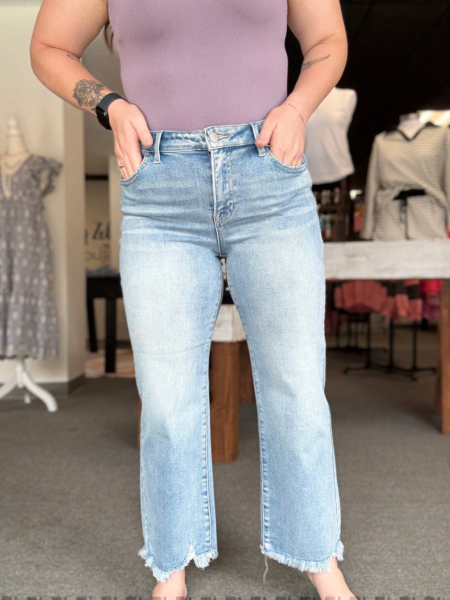 Frayed Bottom Cropped