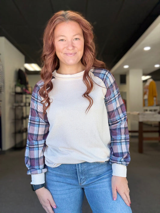 Flannel Blouse Long Sleeve