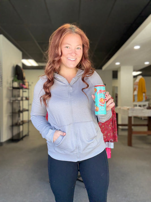 Grey Hoodie Zip Up