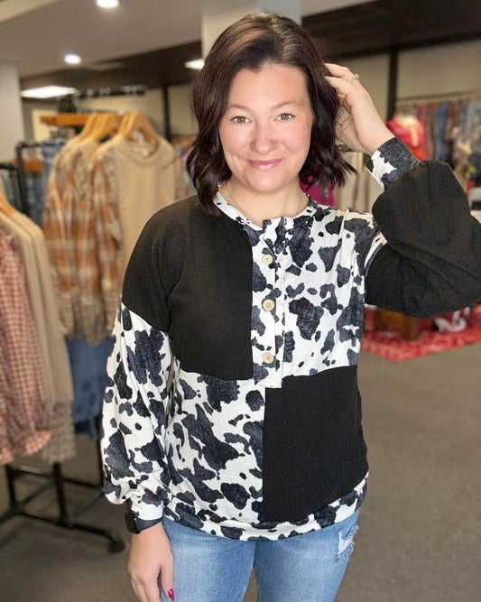 Cow Print Long Sleeve