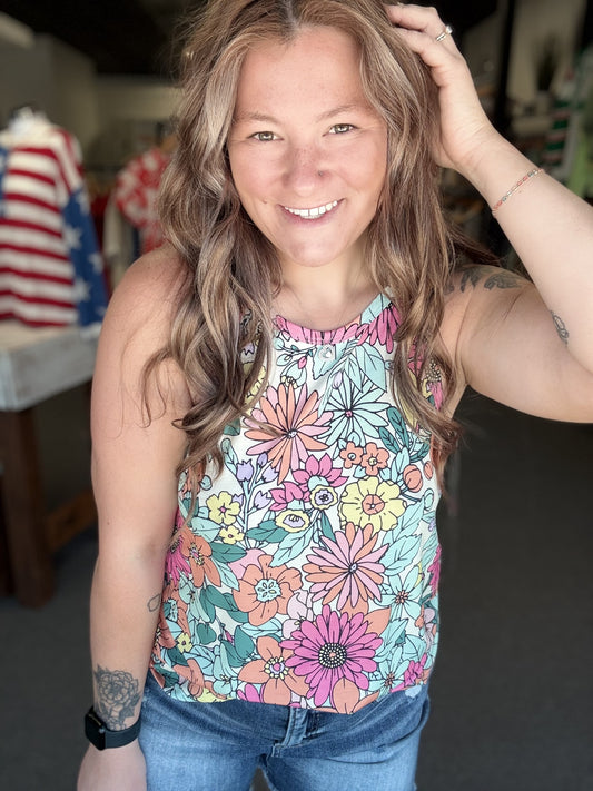 Bright Floral Tank