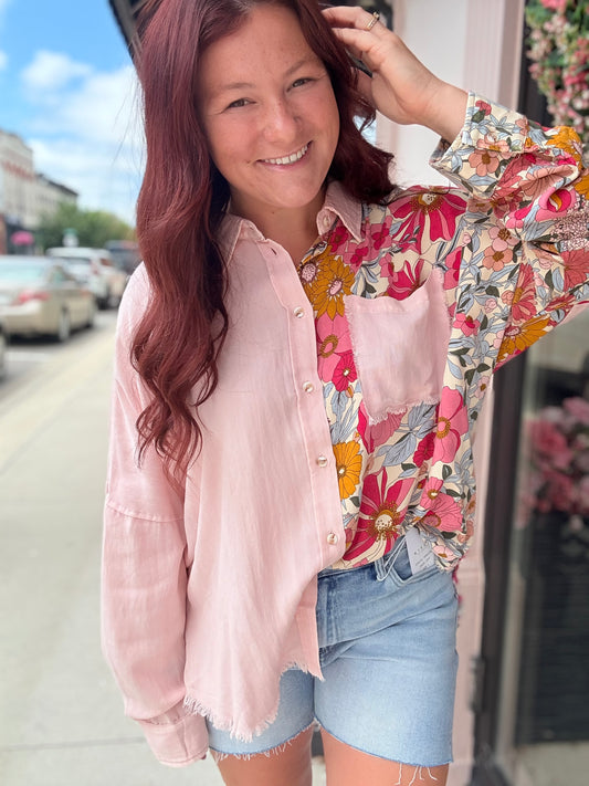 Floral Button Up